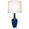 Emma 30" High Cobalt And Polished Nickel Lucite Accent Lamp
