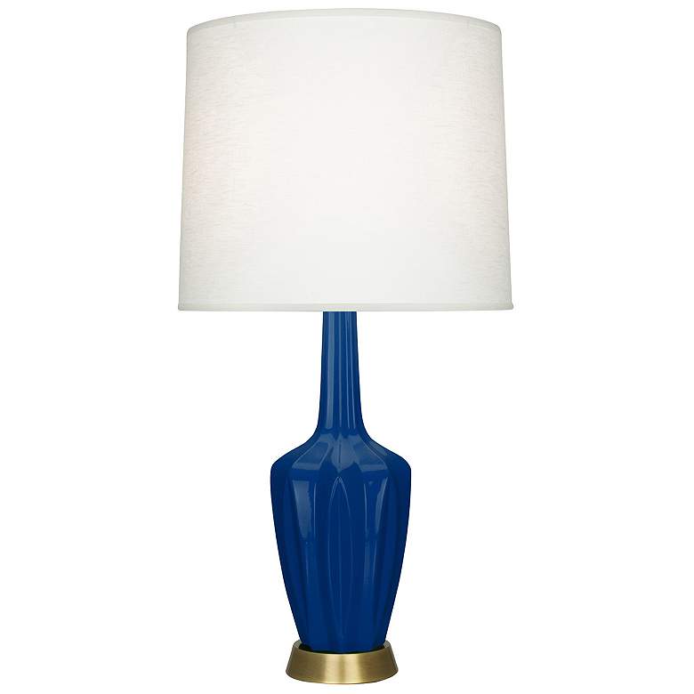 Image 1 Emma 30" High Cobalt And Warm Brass Accent Lamp
