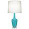 Emma 30" High Egg Blue And Polished Nickel Lucite Accent Lamp