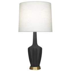 Emma 30" High Matte Ash And Warm Brass Accent Lamp