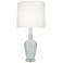 Emma 30" High Matte Celadon And Polished Nickel Lucite Accent Lamp