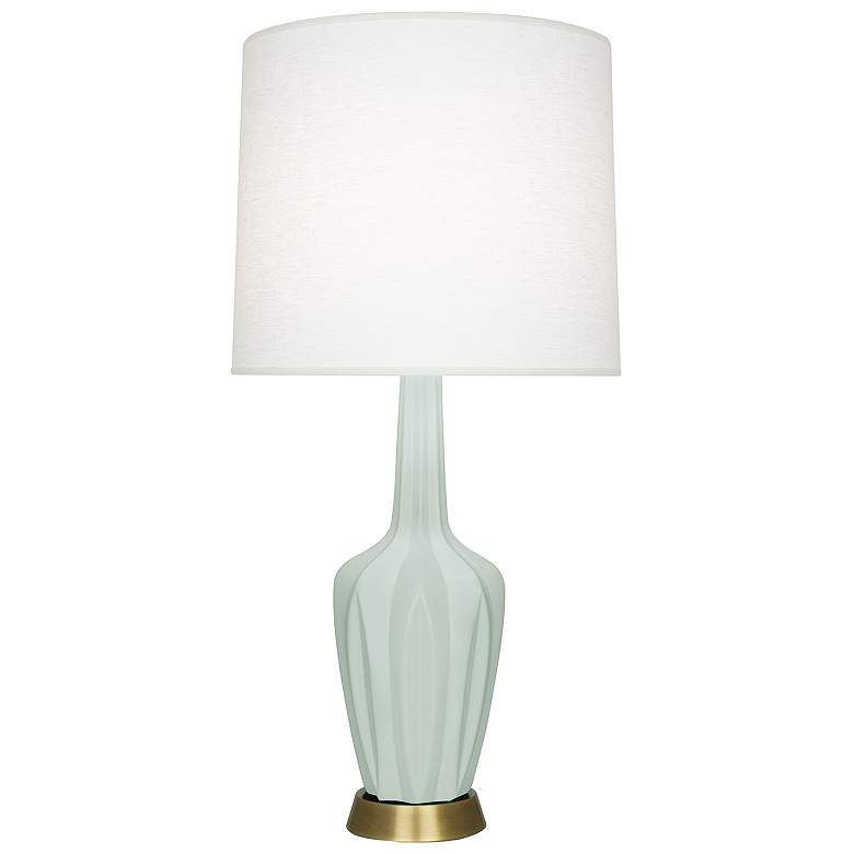 Image 1 Emma 30" High Matte Celadon And Warm Brass Accent Lamp