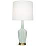 Emma 30" High Matte Celadon And Warm Brass Accent Lamp