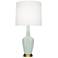 Emma 30" High Matte Celadon And Warm Brass Accent Lamp