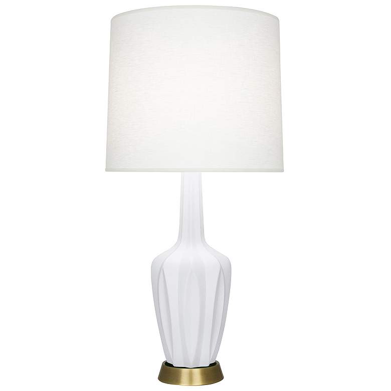 Image 1 Emma 30" High Matte Daisy And Warm Brass Accent Lamp