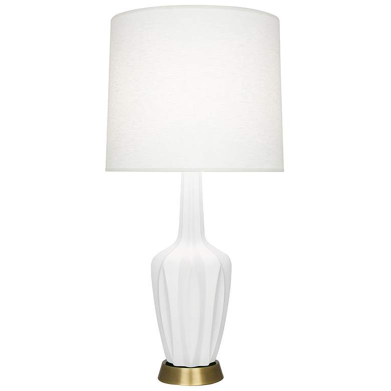 Image 1 Emma 30" High Matte Lily And Warm Brass Accent Lamp
