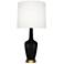 Emma 30" High Matte Obsidian And Warm Brass Accent Lamp