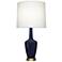 Emma 30" High Midnight Blue And Warm Brass Accent Lamp