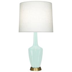 Emma 30" High Mint Glazed Finish Warm Brass Accent Accent Lamp