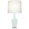 Emma 30" High Mint Glazed Polished Nickel w/ Lucite Base Lamp