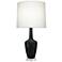 Emma 30" High Obsidian And Polished Nickel Lucite Accent Lamp