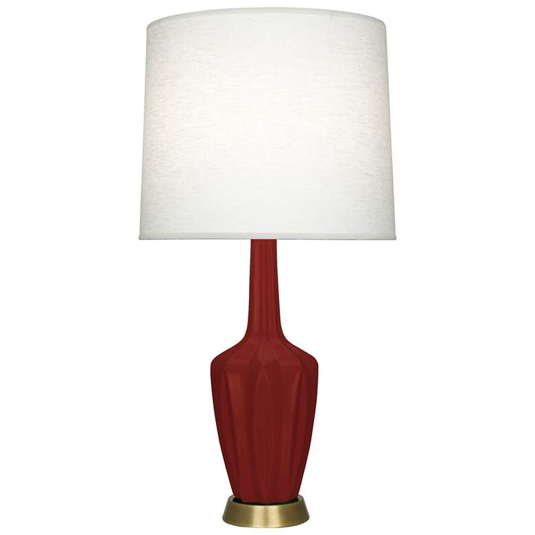 Image 1 Emma 30" High Oxblood Glazed Finish Warm Brass Accent Accent Lamp