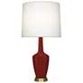 1_Emma 30" High Oxblood Glazed Finish Warm Brass Accent Accent Lamp
