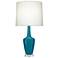 Emma 30" High Peacock And Polished Nickel Lucite Accent Lamp