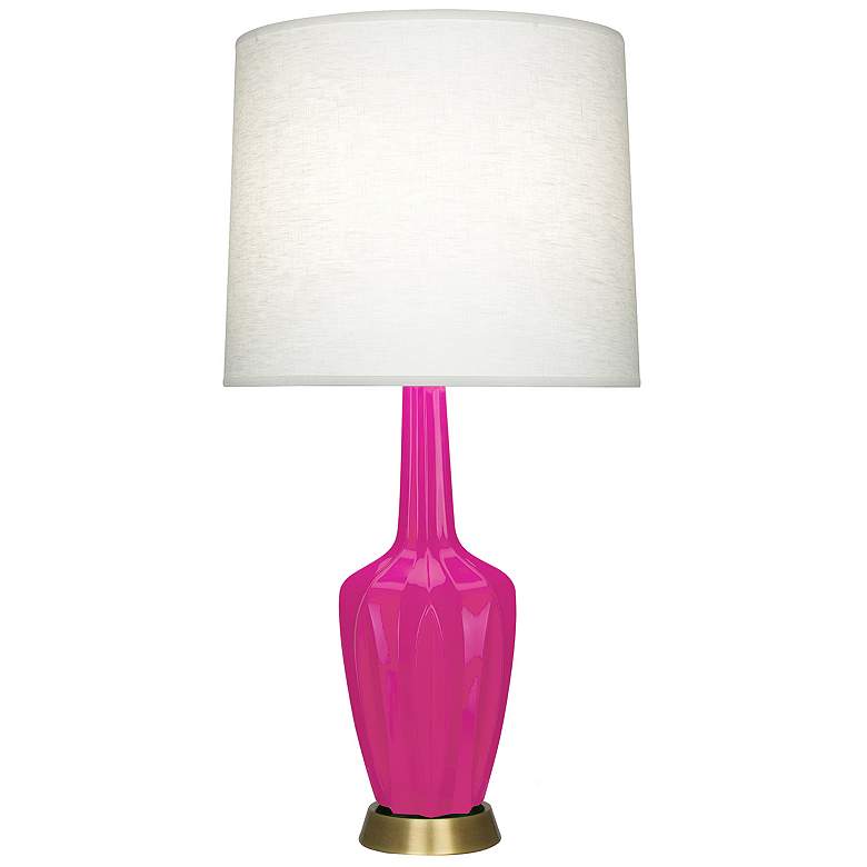 Image 1 Emma 30" High Razzle Rose And Warm Brass Accent Lamp