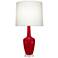 Emma 30" High Ruby Red And Polished Nickel Lucite Accent Lamp