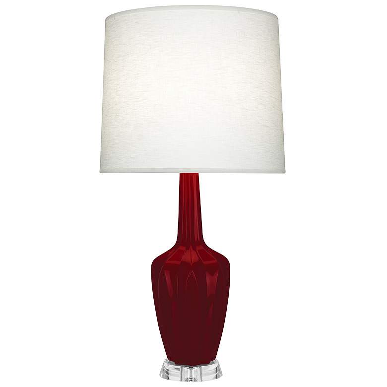 Image 1 Emma 30" High Sangria And Polished Nickel Lucite Accent Lamp