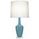 Emma 30" High Steel Blue And Polished Nickel Lucite Accent Lamp