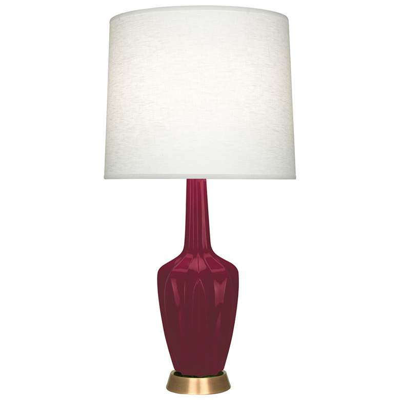 Image 1 Emma 30" High Sugar Plum Glazed Finish Warm Brass Accent Accent Lamp