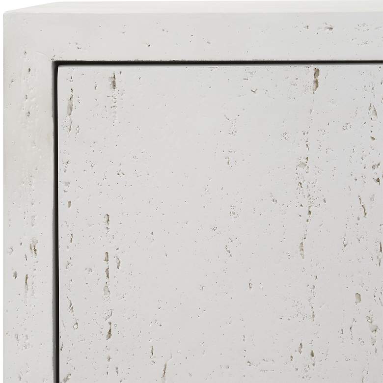 Image 7 Emma 32 1/4" High x 32" Wide White and Gold 2 Door Cabinet more views