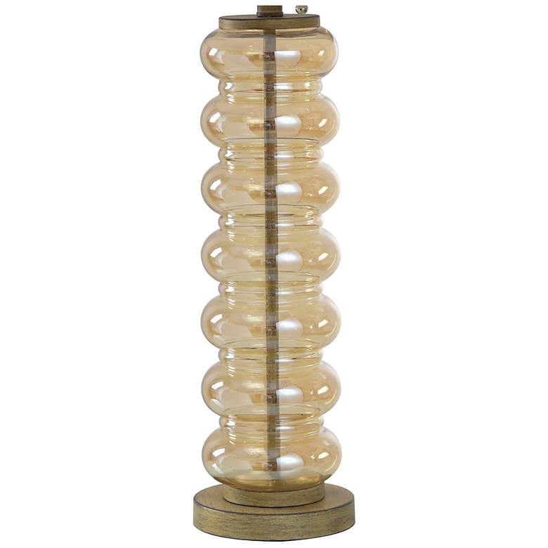 Image 4 Emma 32"H Amber Opulance Transitional Table Lamp w/ Off-White Shade more views