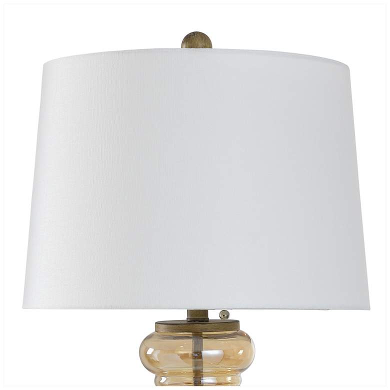 Image 5 Emma 32"H Amber Opulance Transitional Table Lamp w/ Off-White Shade more views