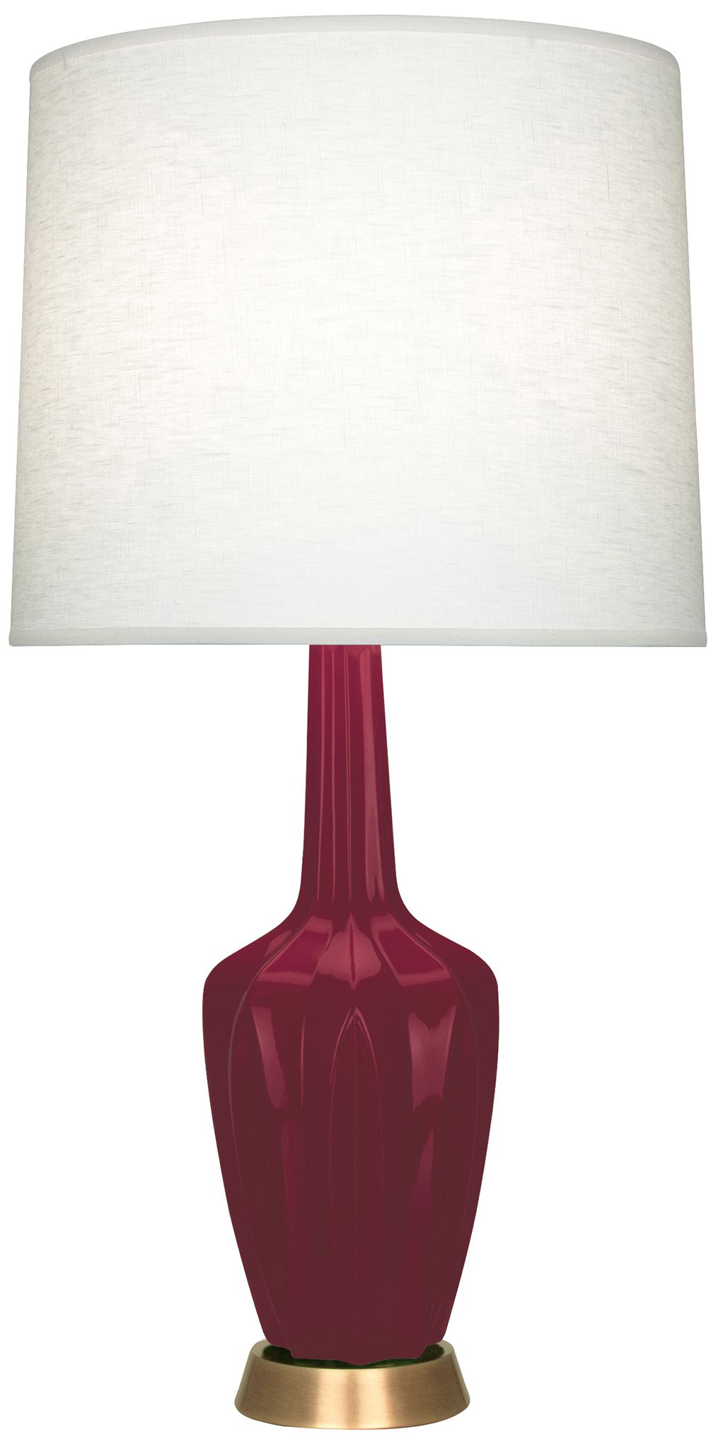 Emma 34.25"H Sugar Plum Glazed Warm Brass Accent Table Lamp Made to Order
