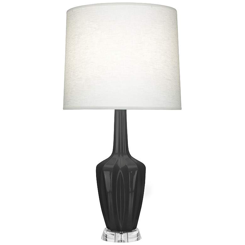Image 1 Emma 34.25" High Ash And Polished Nickel Lucite Table Lamp