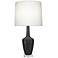 Emma 34.25" High Ash And Polished Nickel Lucite Table Lamp