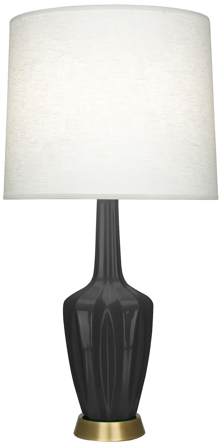 Emma 34.25" High Ash And Warm Brass Table Lamp - Made to Order