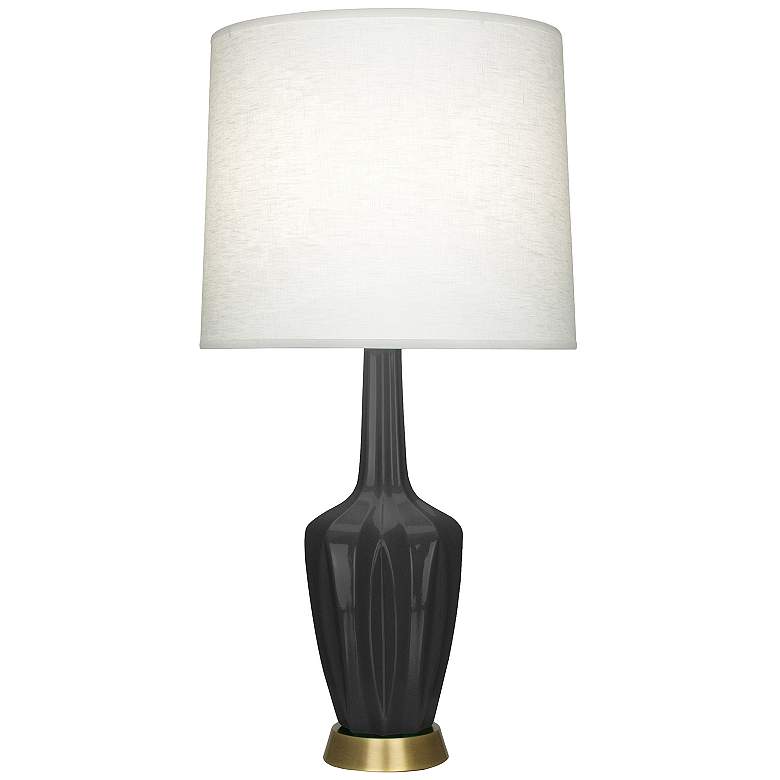 Image 1 Emma 34.25" High Ash And Warm Brass Table Lamp