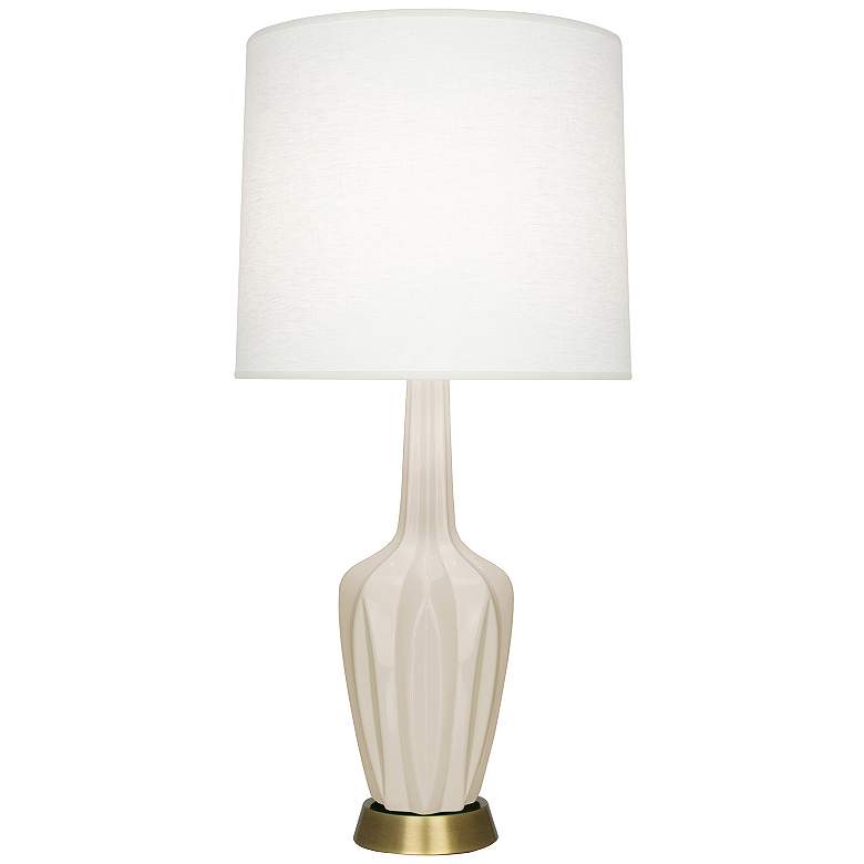 Image 1 Emma 34.25" High Bone And Warm Brass Table Lamp