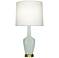Emma 34.25" High Celadon And Warm Brass Table Lamp
