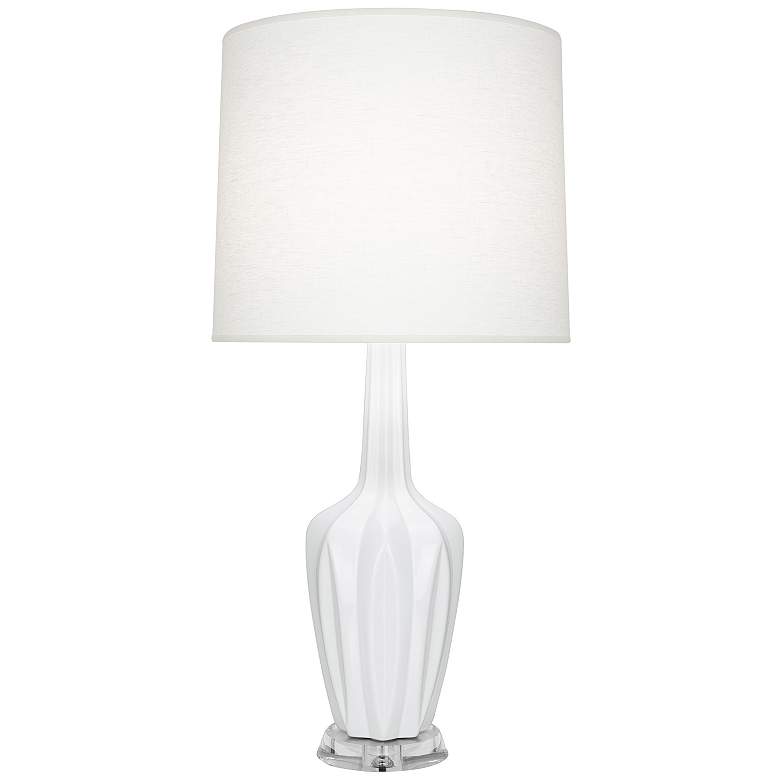 Image 1 Emma 34.25" High Daisy And Polished Nickel Lucite Table Lamp