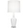 Emma 34.25" High Daisy And Polished Nickel Lucite Table Lamp