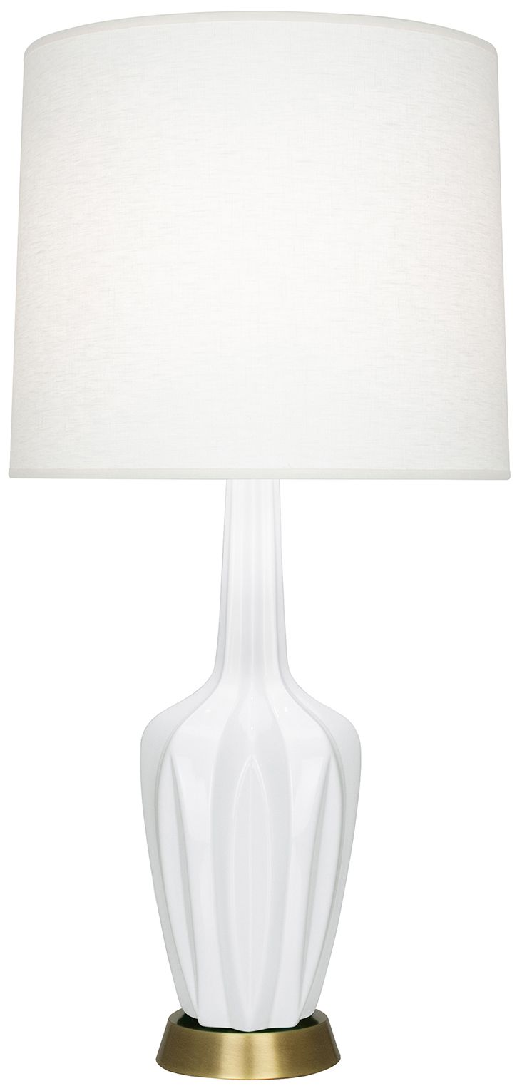 Emma 34.25" High Daisy And Warm Brass Table Lamp - Made to Order