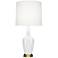 Emma 34.25" High Daisy And Warm Brass Table Lamp