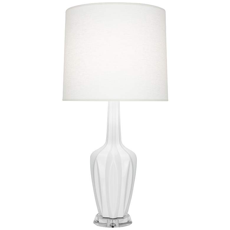 Image 1 Emma 34.25" High Lily And Polished Nickel Lucite Table Lamp