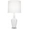 Emma 34.25" High Lily And Polished Nickel Lucite Table Lamp