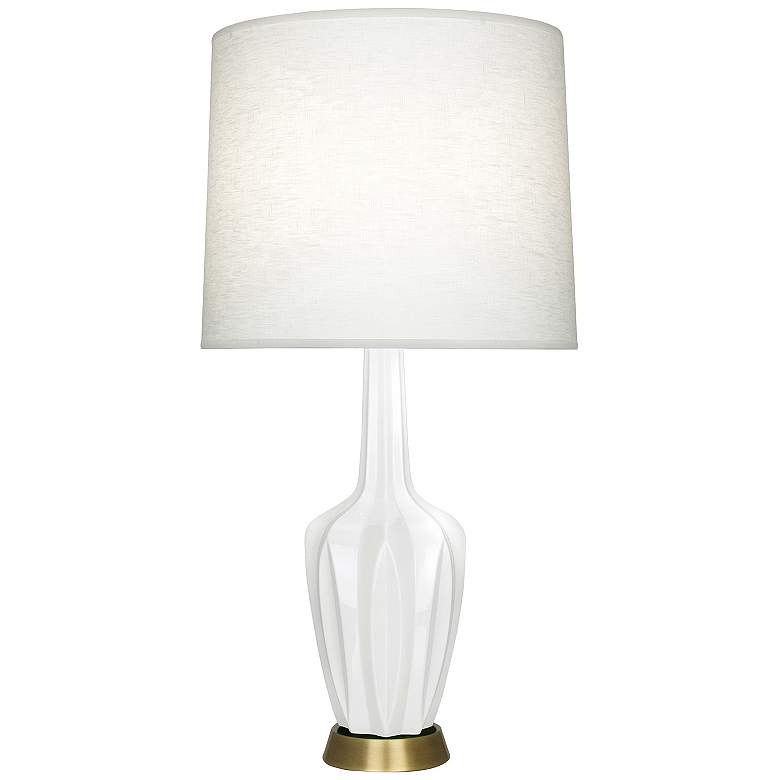 Image 1 Emma 34.25" High Lily And Warm Brass Table Lamp