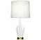 Emma 34.25" High Lily And Warm Brass Table Lamp