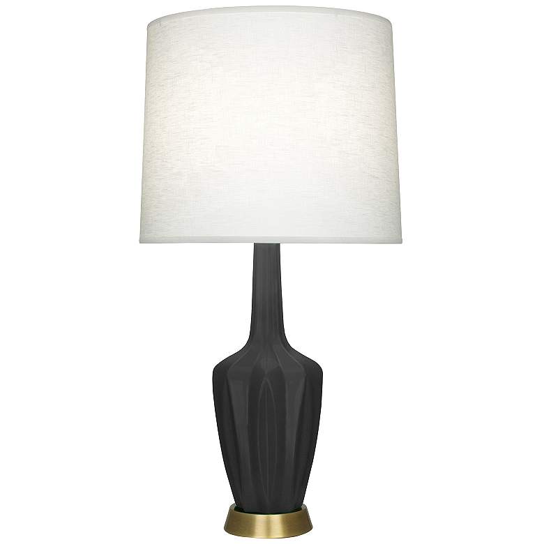 Image 1 Emma 34.25" High Matte Ash And Warm Brass Table Lamp
