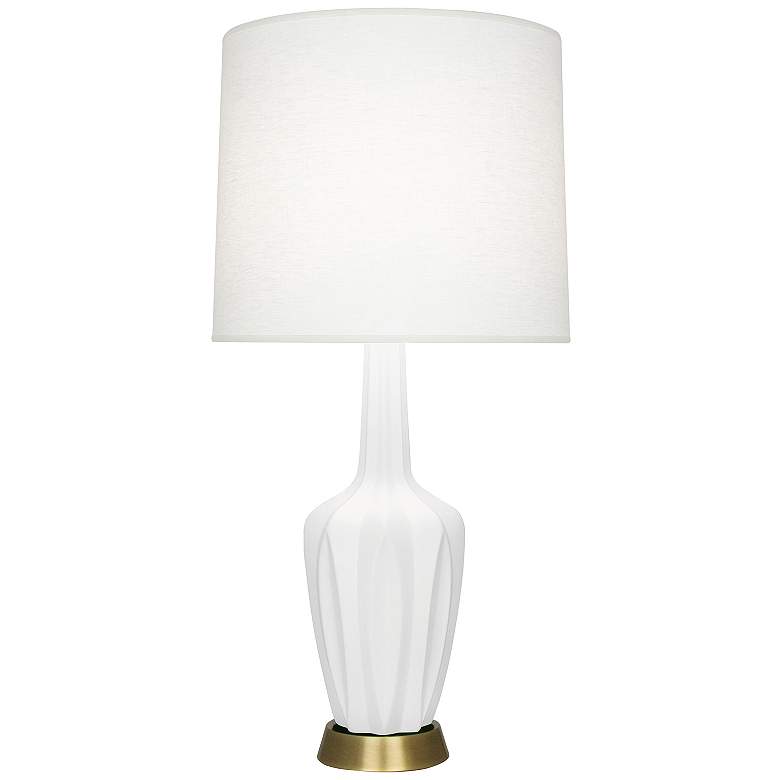 Image 1 Emma 34.25" High Matte Lily And Warm Brass Table Lamp