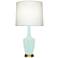 Emma 34.25" High Mint Glazed Finish Warm Brass Accent Table Lamp