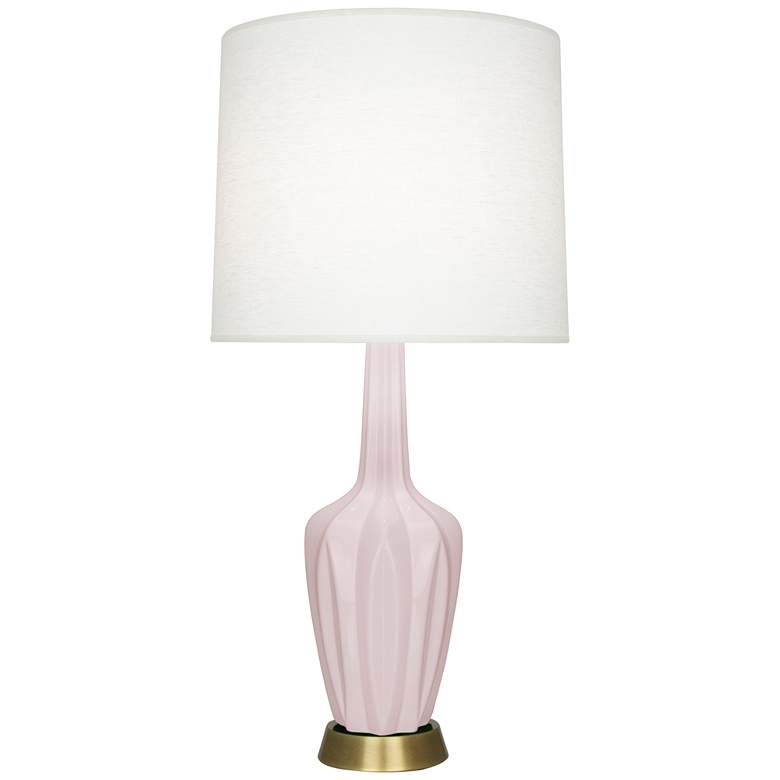 Image 1 Emma 34.25" High Rose Water Glazed Finish Warm Brass Accent Table Lamp