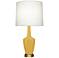 Emma 34.25" High Sunset And Warm Brass Table Lamp
