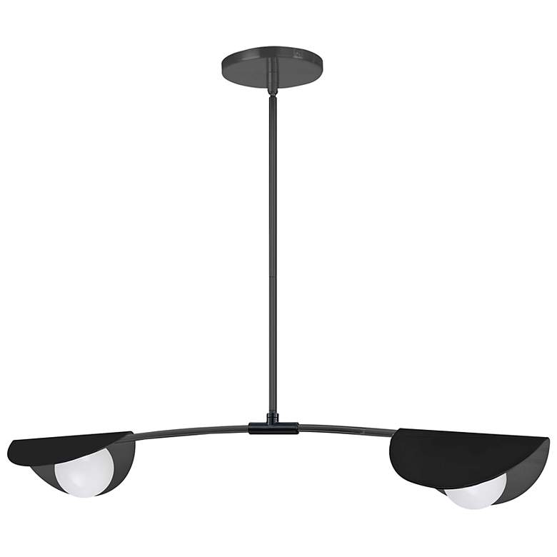 Image 2 Emma 34" Wide Painted Matte Black 2-Light Pendant