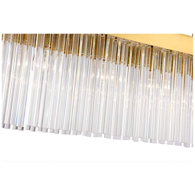 Image 4 Emma 48.03" Wide 7-Light Brushed Brass Island-Light w/ Clear Shade more views