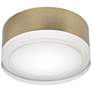 1_Emma 6" Wide Satin Brass LED Ceiling Flush Mount