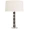 Emma Antique Brass and Crystal Stacked Column Table Lamp